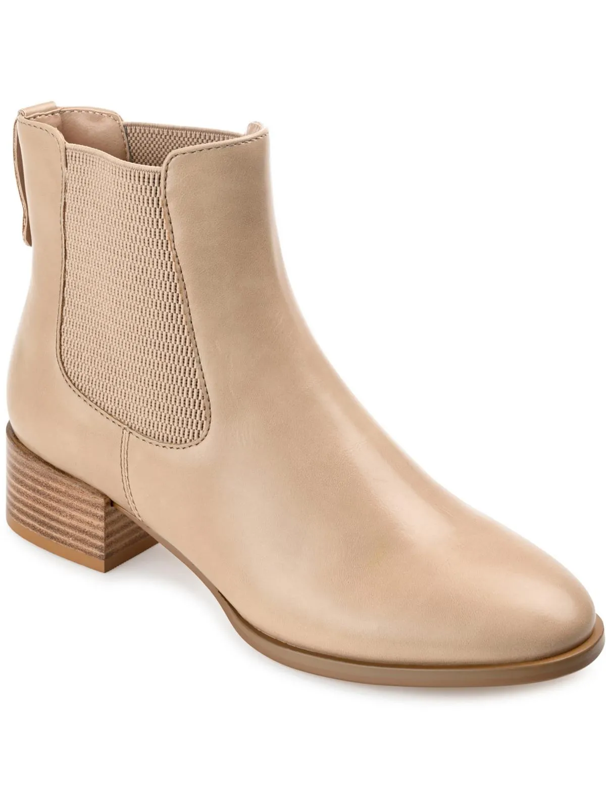 Equestrian Zip   Up Design Chayse Womens Faux Leather Pull On Chelsea Boots