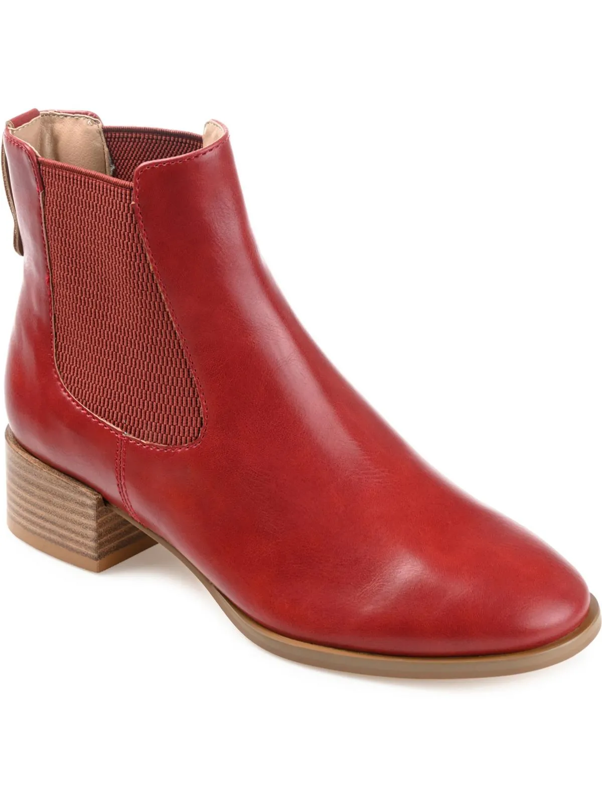 Rain Shield Nude Soft Chayse Womens Faux Leather Pull On Chelsea Boots