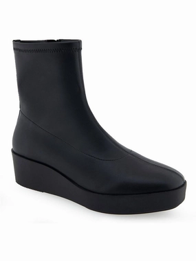 Chiara Womens Ankle Faux Leather Mid-Calf Boots Rainy Day Everyday Style