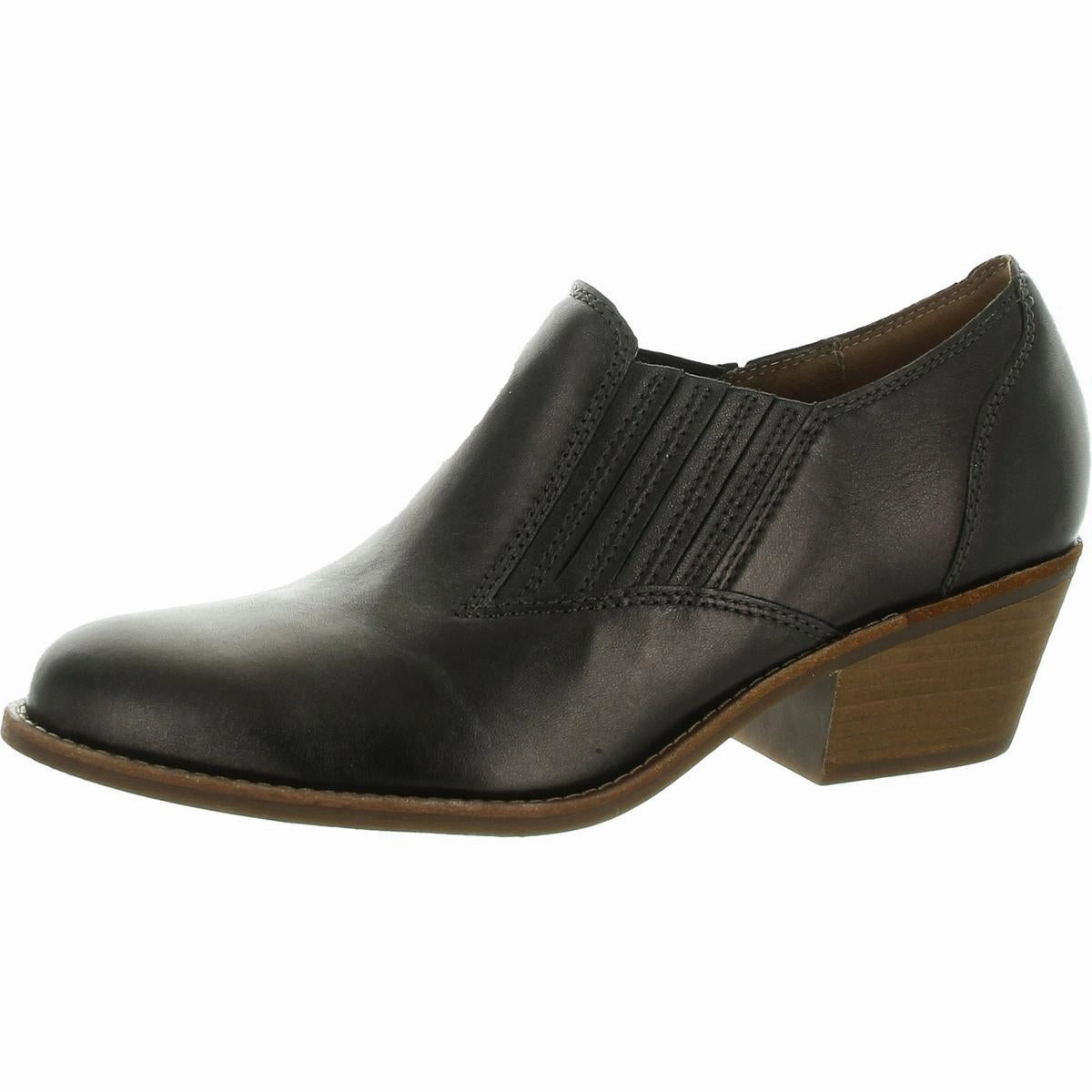 Durable Stitching Elastic Womens Padded Insole Leather Booties