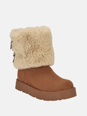 Dovies Shearling Boots Long Hike Bold Heel