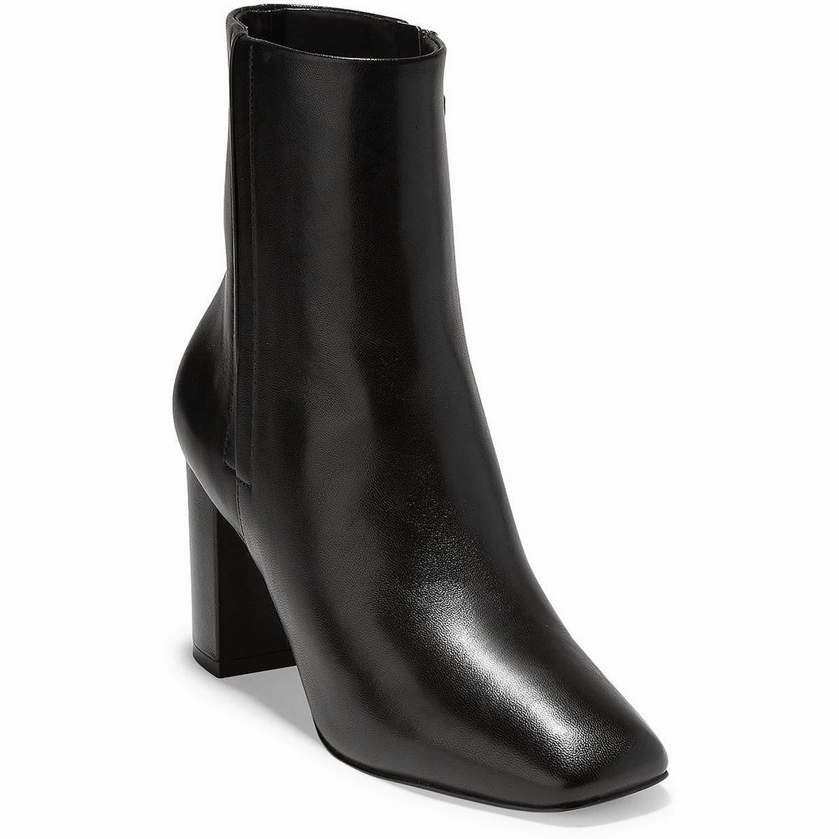 Chrystie Womens Leather Square Toe Mid-Calf Boots Street Fashion Dual Lined