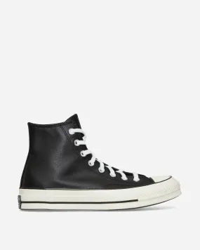 Contoured Sole Chuck 70 Hi Leather Sneakers Black