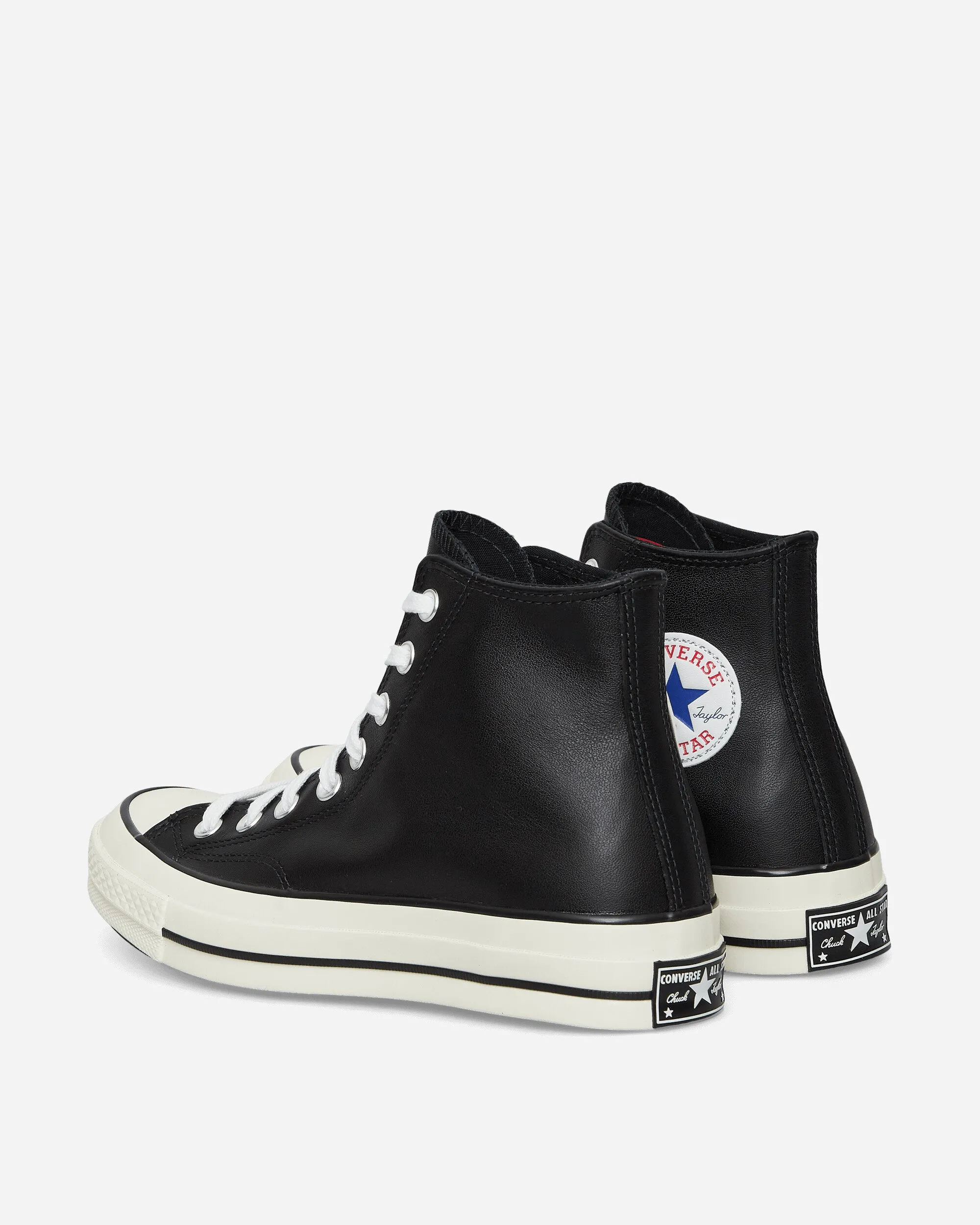 Chuck 70 Hi Leather Sneakers Black Cushioned Grip