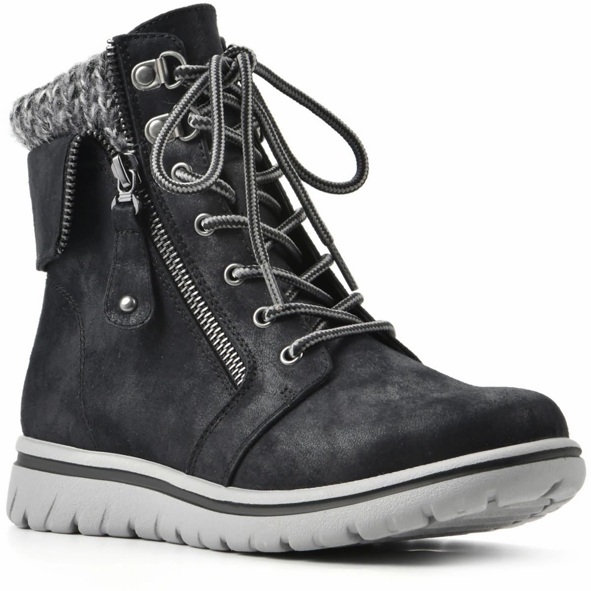 Tactical Build Womens Zipper Man Made Winter & Snow Boots