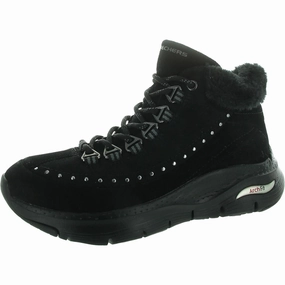 Arch Fit-Goodnight Womens Studded Suede Winter & Snow Boots High Top ZipUp