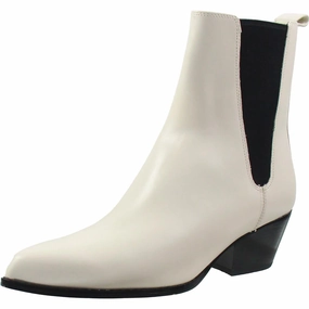BHFO Womens Logo Leather Ankle Boots Waterproof Cold Weather Commuter