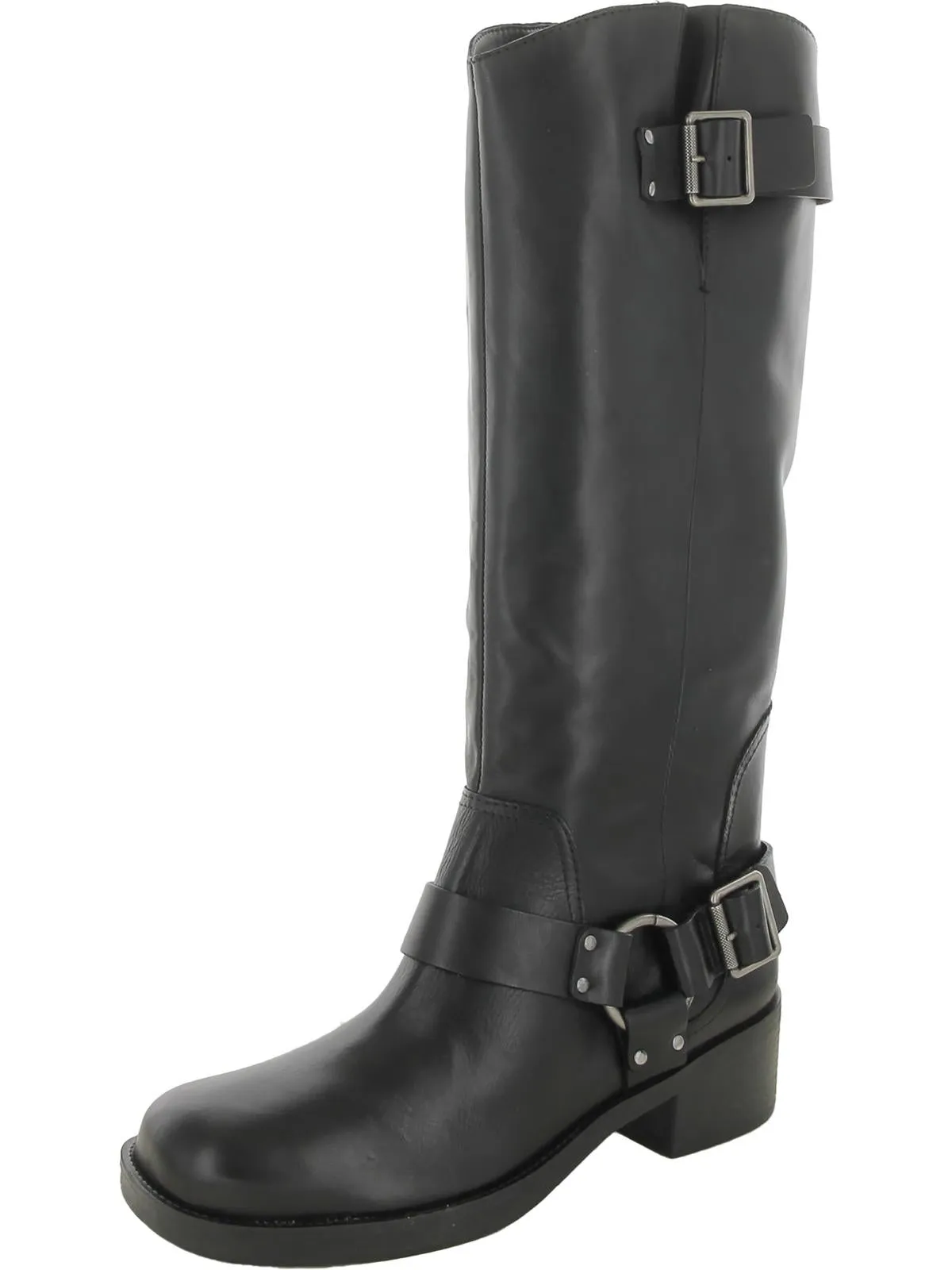 Modern Lines Clara Knee-High Womens Leather Tall Motorcycle Boots