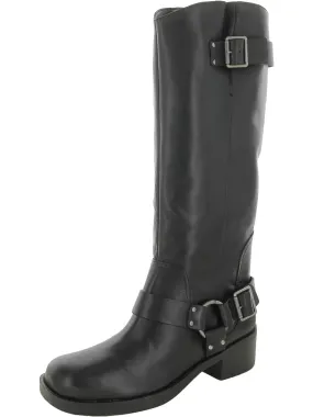 Clara Knee-High Womens Leather Tall Motorcycle Boots Tough Build