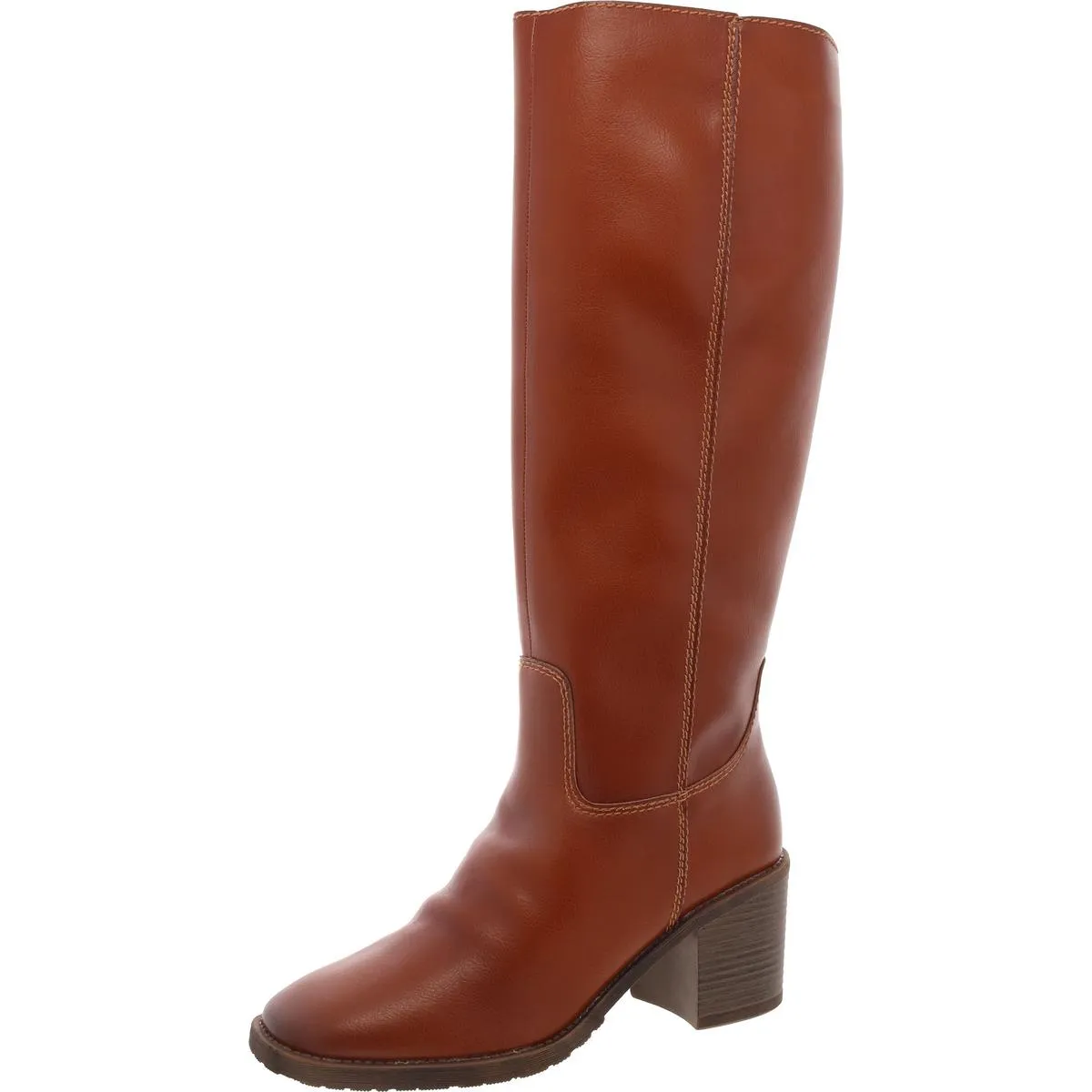 Mid Length Waterproof Stylish Explorer Cindy Womens Zipper Faux Leather Knee-High Boots