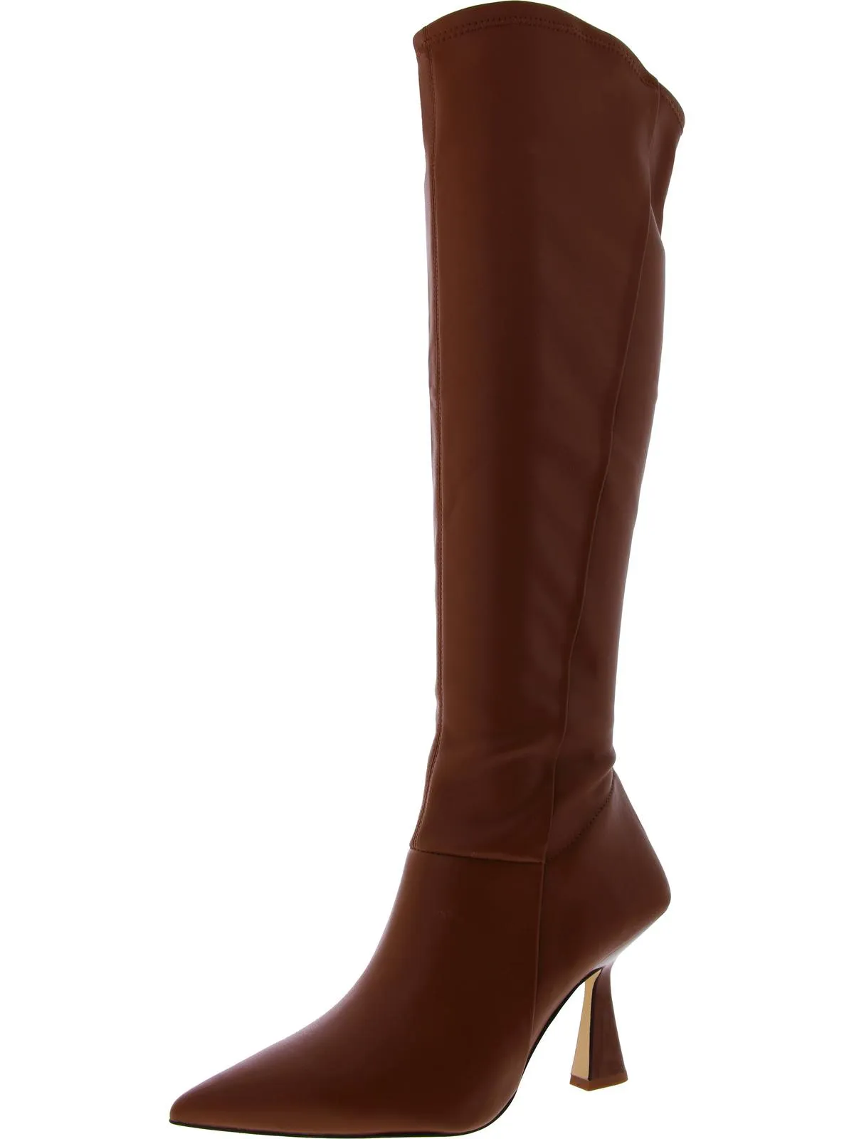 Alta Womens Faux Leaher Pointed Toe Knee-High Boots Seamless Comfort Snowy Path Mud Resistant Night Travel