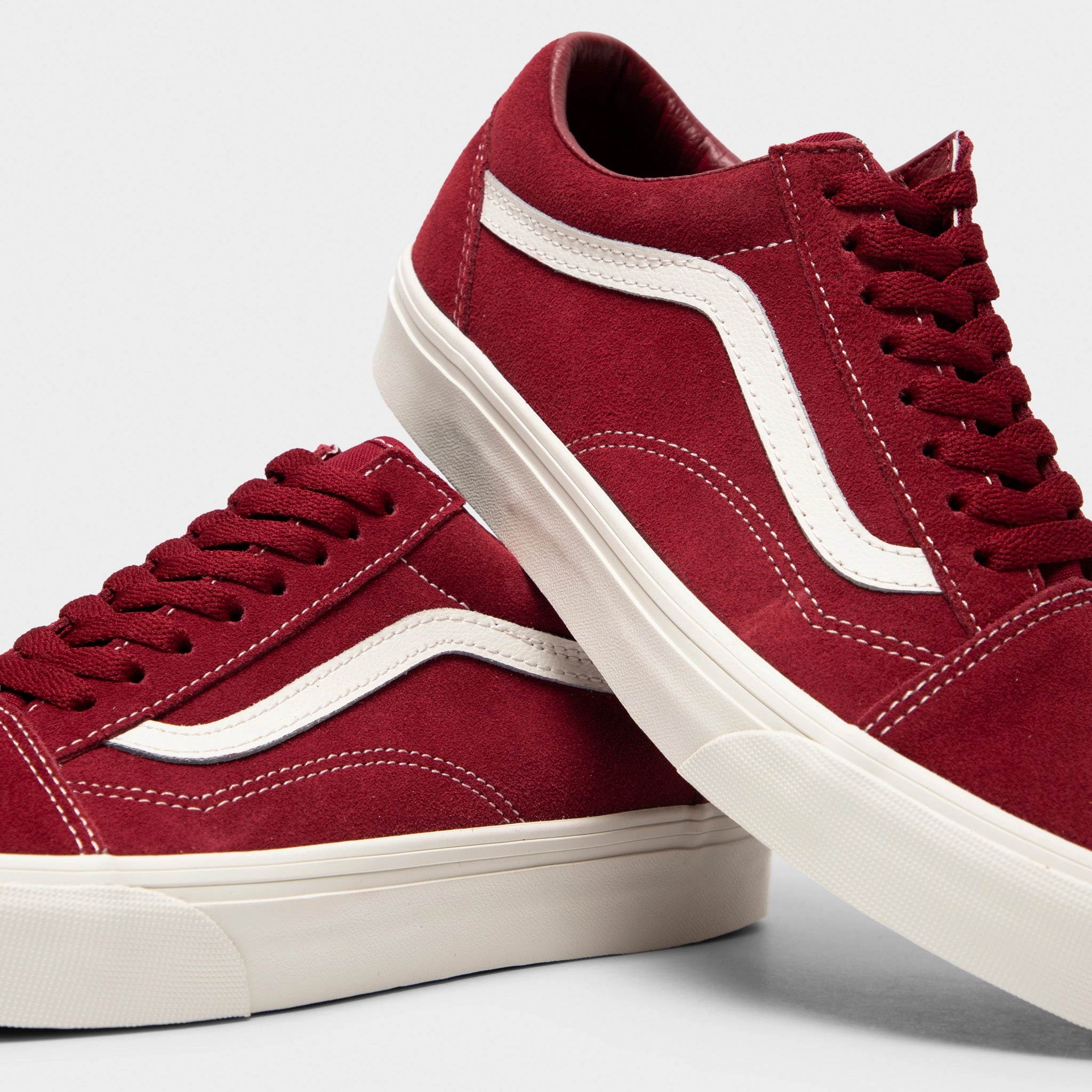 Light Walk Vans Old Skool Maroon / Off-White