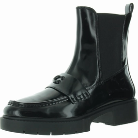 Reinforced Form Weekend Camping Utility Style Louisa Leather Bootie Womens Lugged Sole Chelsea Boots