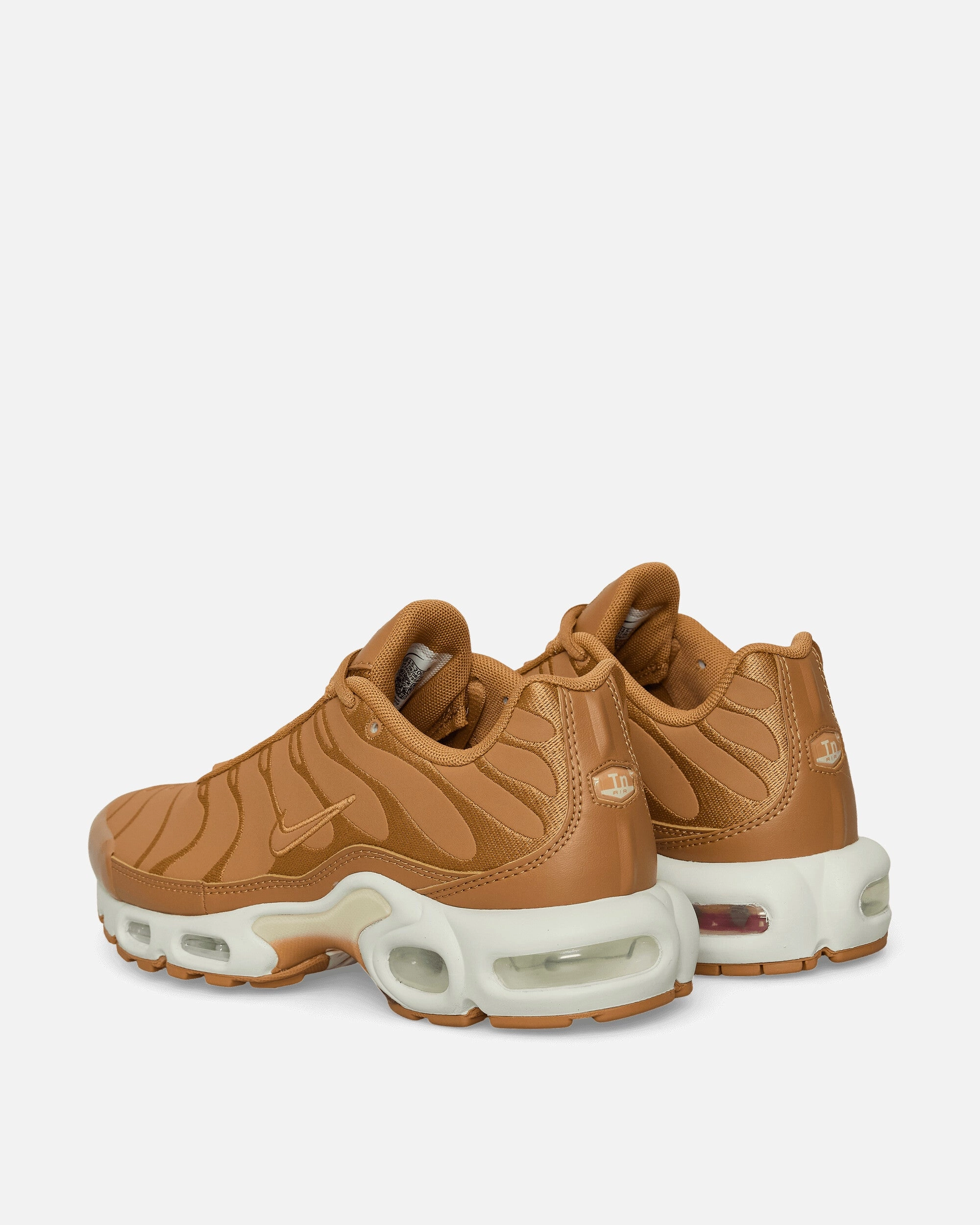 Synthetic Leather Panels Compression Balanced Midsole Air Max Plus Sneakers Flax / Sail