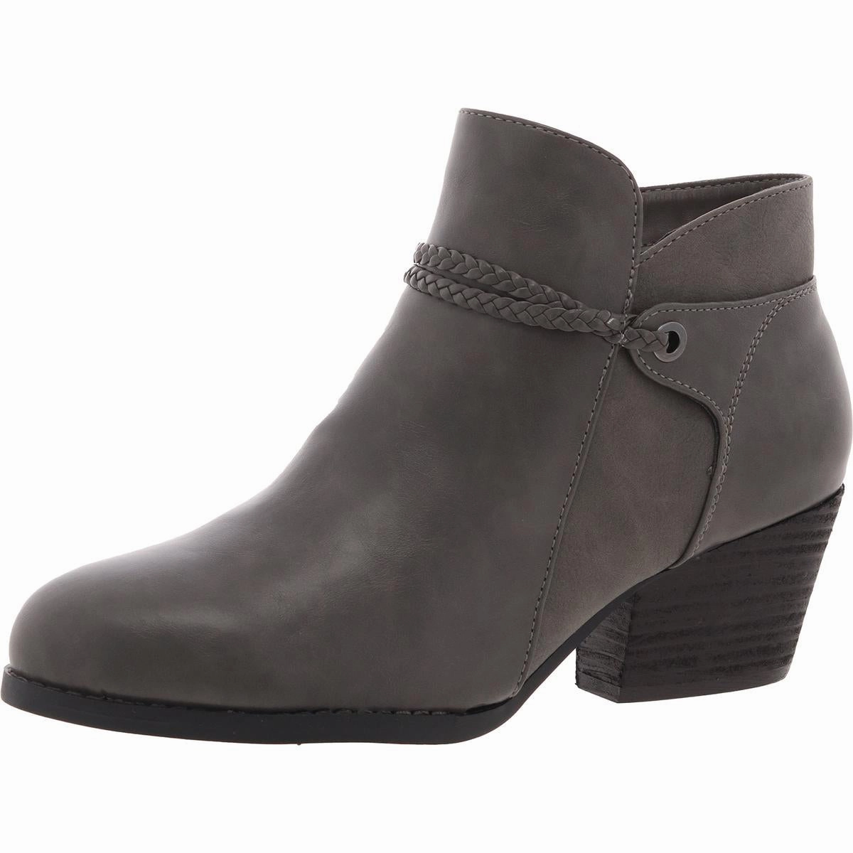 Womens Block Heel Faux Leather Booties Functional And Fashionable
