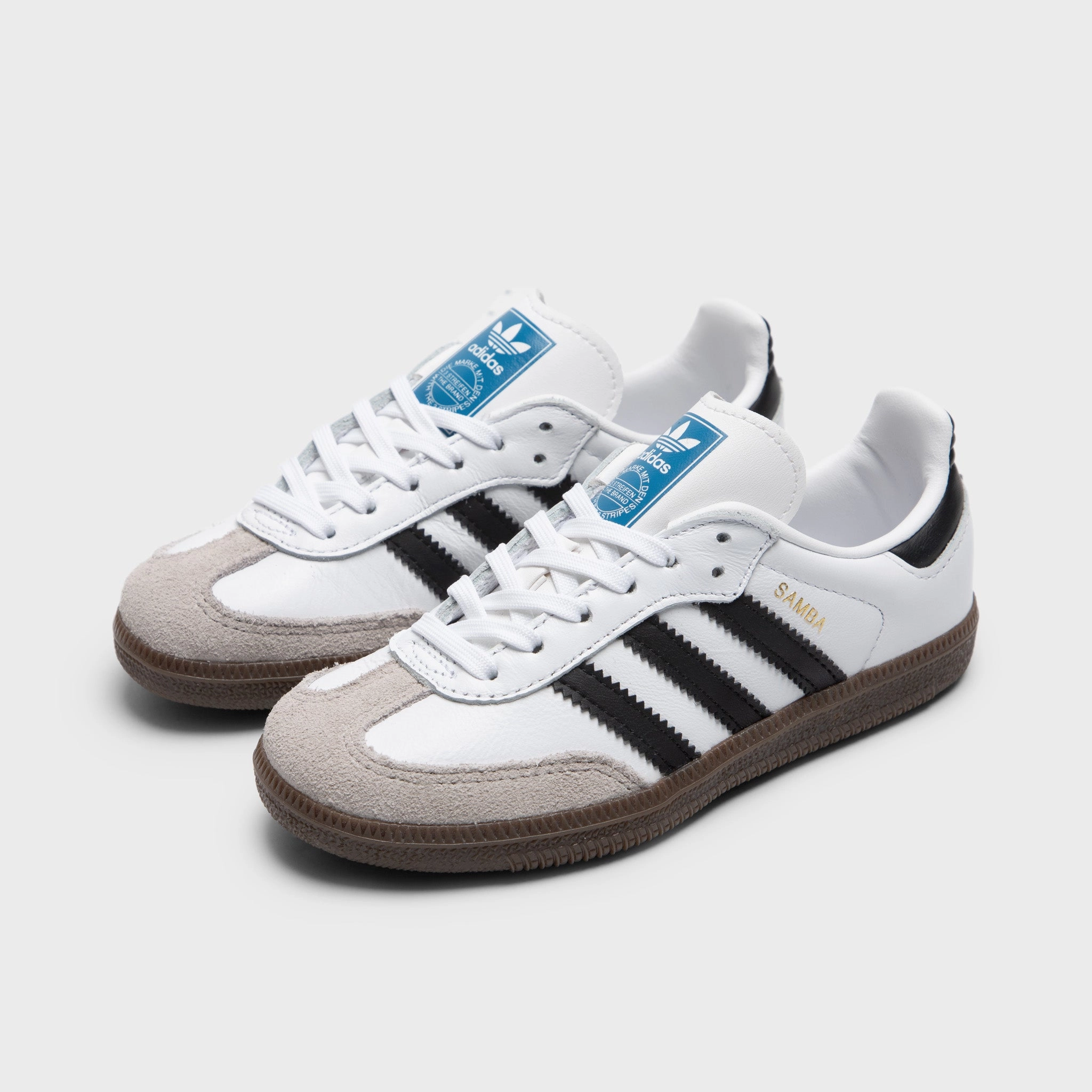adidas Originals Children's Samba OG Cloud White / Core Black - Gum Easy Fit Shoes Lake Step