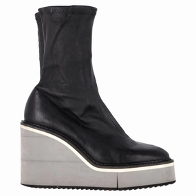 Practical Use Comfort Lining Nature Lover Clergerie Bliss 4 Wedge Booties in Black Leather