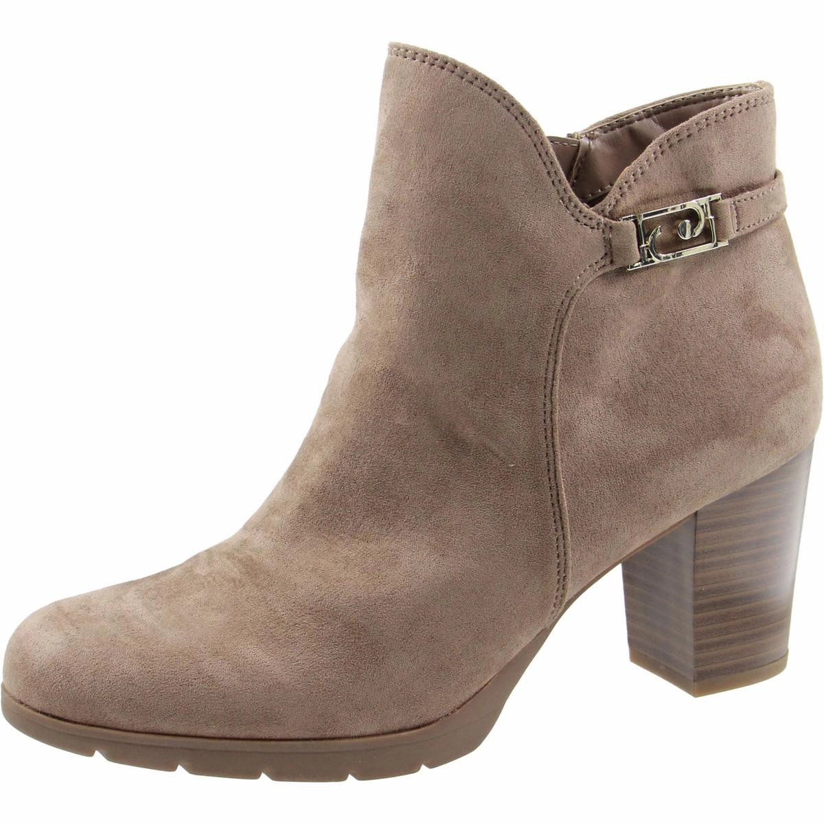 Womens Chain Faux Leather Mid-Calf Boots Elastic Material