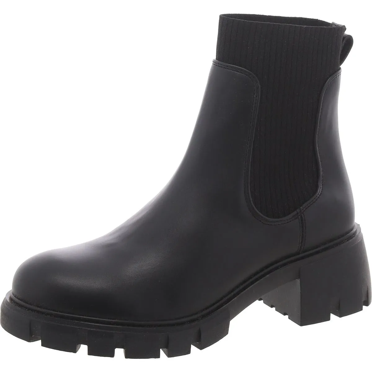 Street Walk Pull-on style Hutch Womens Suede Lugged Sole Chelsea Boots