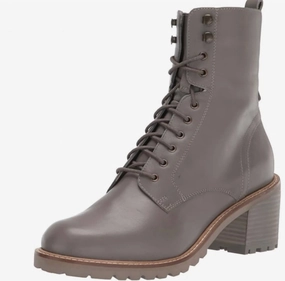 Combat Boots In Grey Scandi Cool