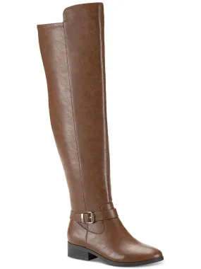 Charlaa Womens Faux Leather Buckle Over-The-Knee Boots Kid Fun