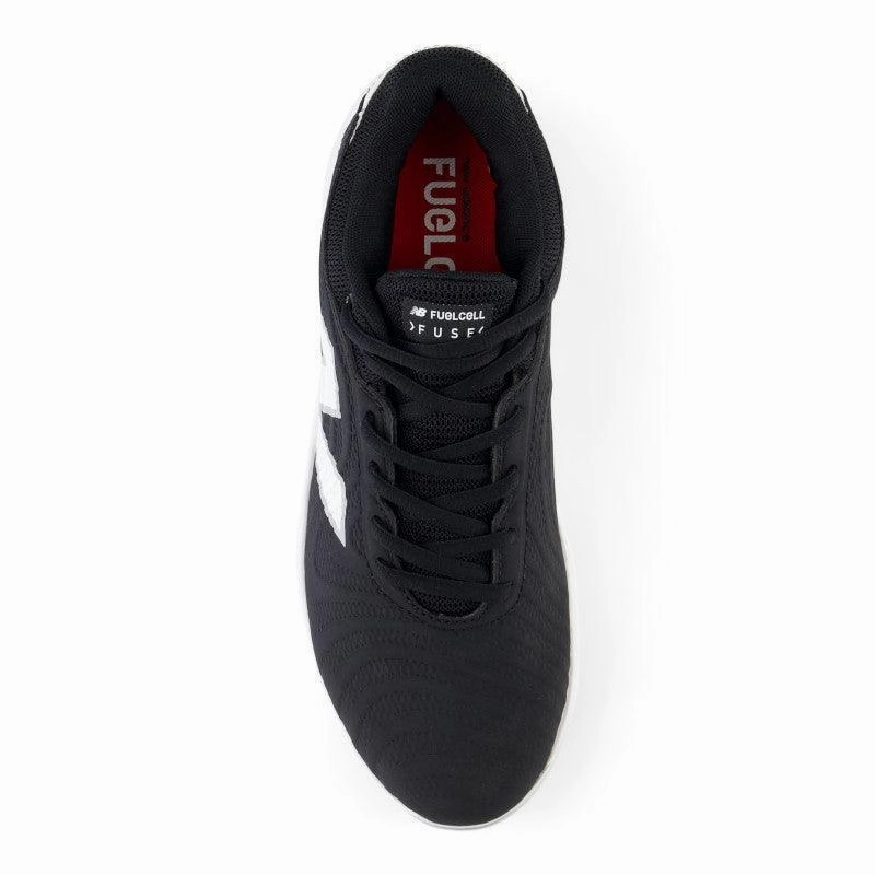 running with a fitness tracker New Balance Women's FuelCell FUSE v4 Metal Fastpitch Softball Cleats - Black / Optic White - SMFUSEK4