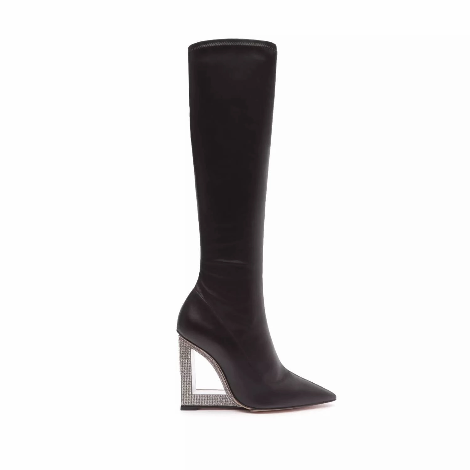 Padded Interior Hiking Trails Casual Adventure Filipa Pointed Toe Wedge Boots In Black
