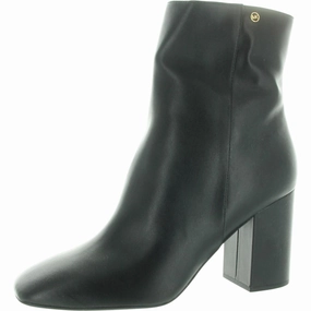 Stain Resistant Soft Padding Womens Block Heel Faux Leather Ankle Boots