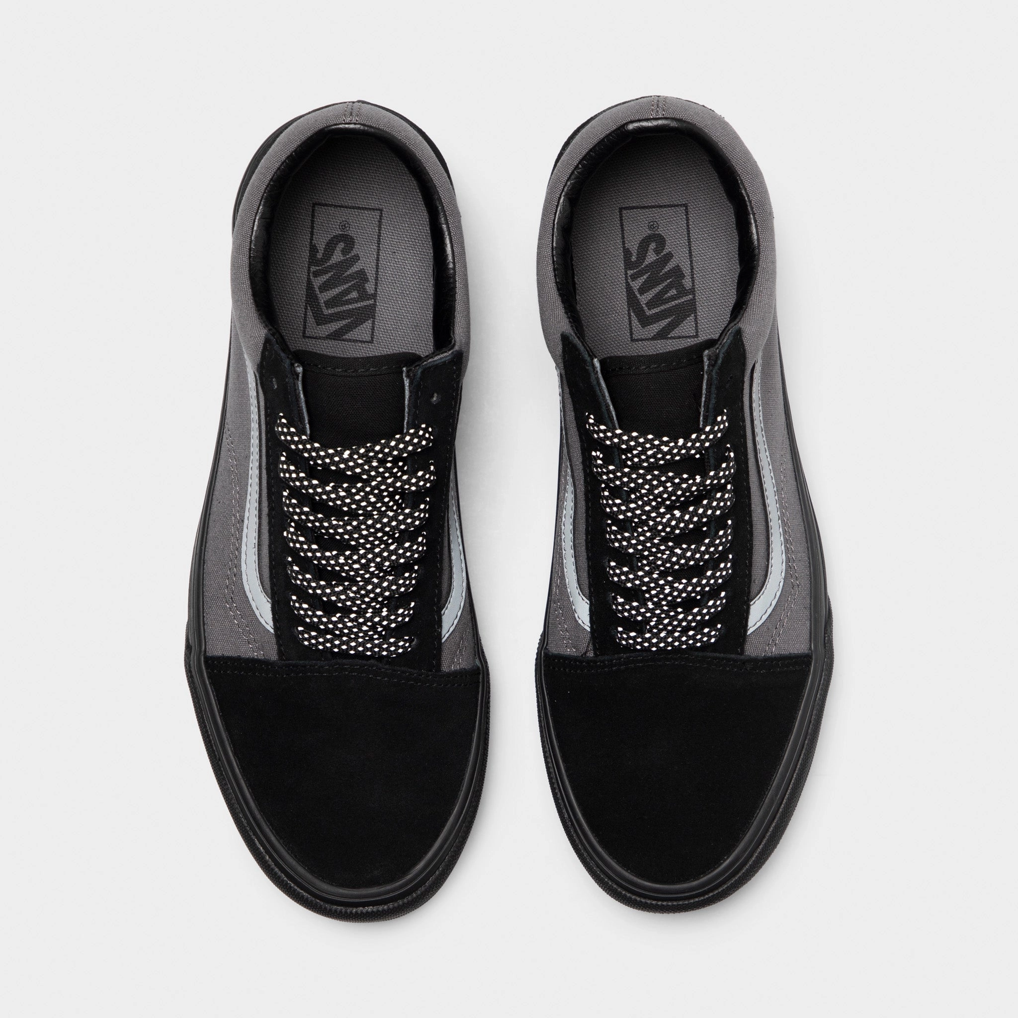 Vans Old Skool Black / Reflective Slip On Mules
