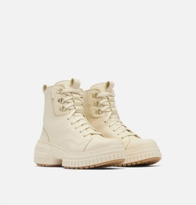 Women's Ona Ave Waterproof Lace Boot In Honey White / Sea Salt Rugged Built Mountain Hike