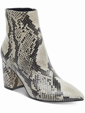 Seamless Comfort Daily Walks MF Retire 2 Womens Leather Snake Print Ankle Boots