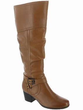 Dakota Womens Leather Stacked Heel Knee-High Boots Quick Drying Functional Minimalist Frost Season