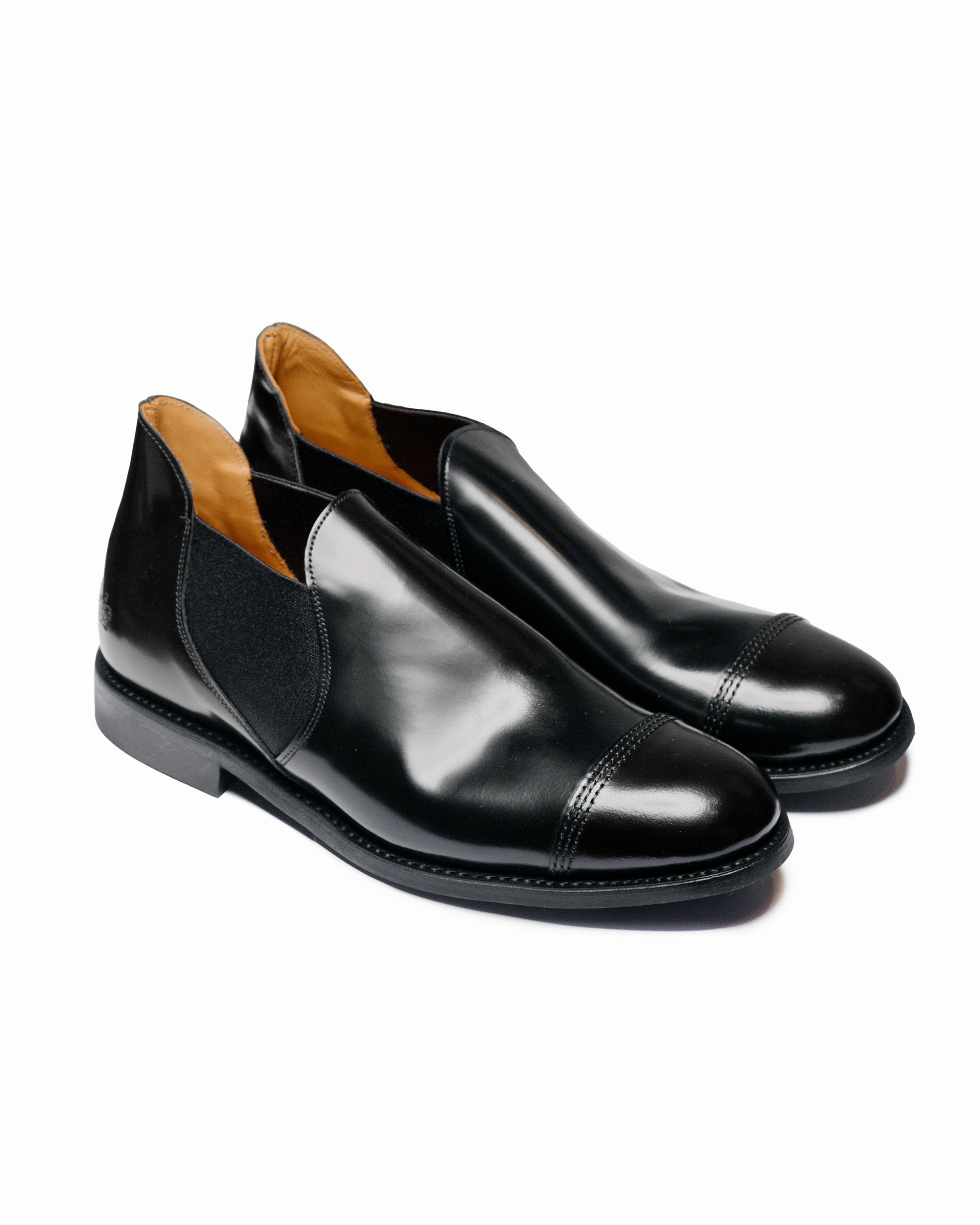 River Cross Queen Touch Sanders 1619B Military Cap Toe Short Chelsea Black