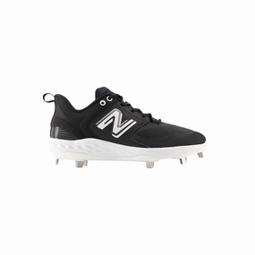 New Balance Men's Fresh Foam X 3000 V6 Metal Baseball Cleats - Black with White - L3000BK6 Heart - rate control