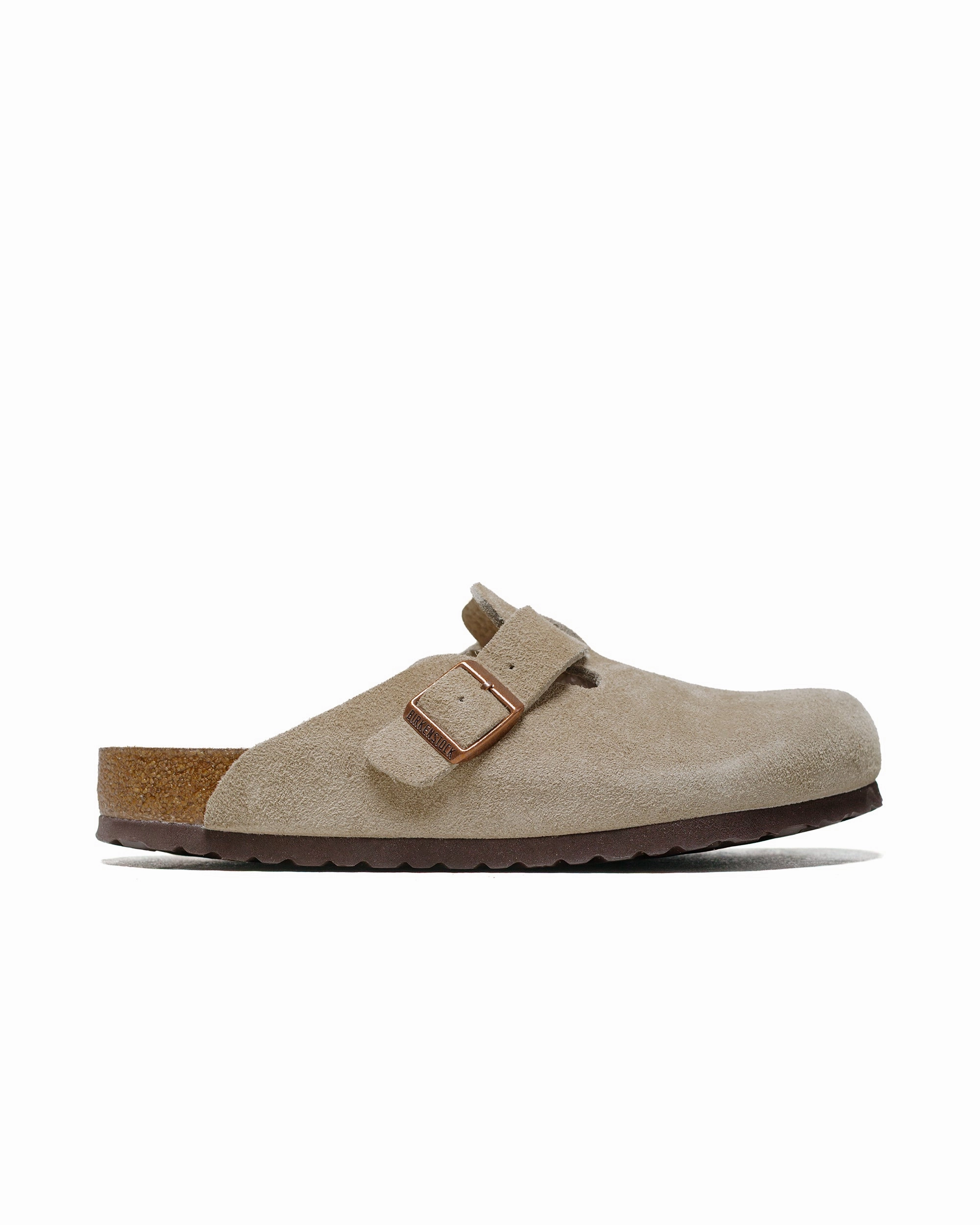 Birkenstock Boston Taupe Suede Denim Cool Waterproof Outdoor Travel