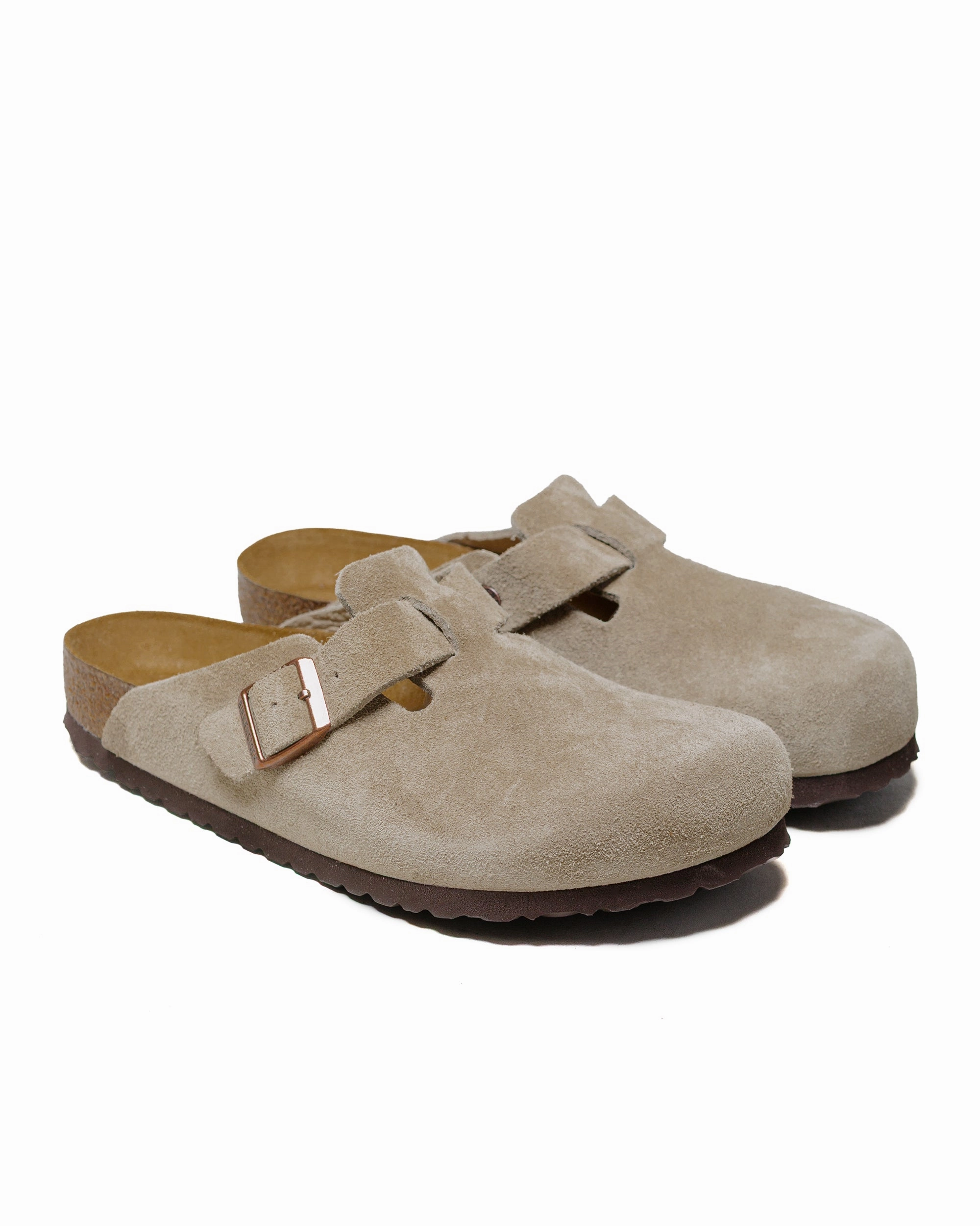 Birkenstock Boston Taupe Suede Waterproof Outdoor Travel Comfort toe