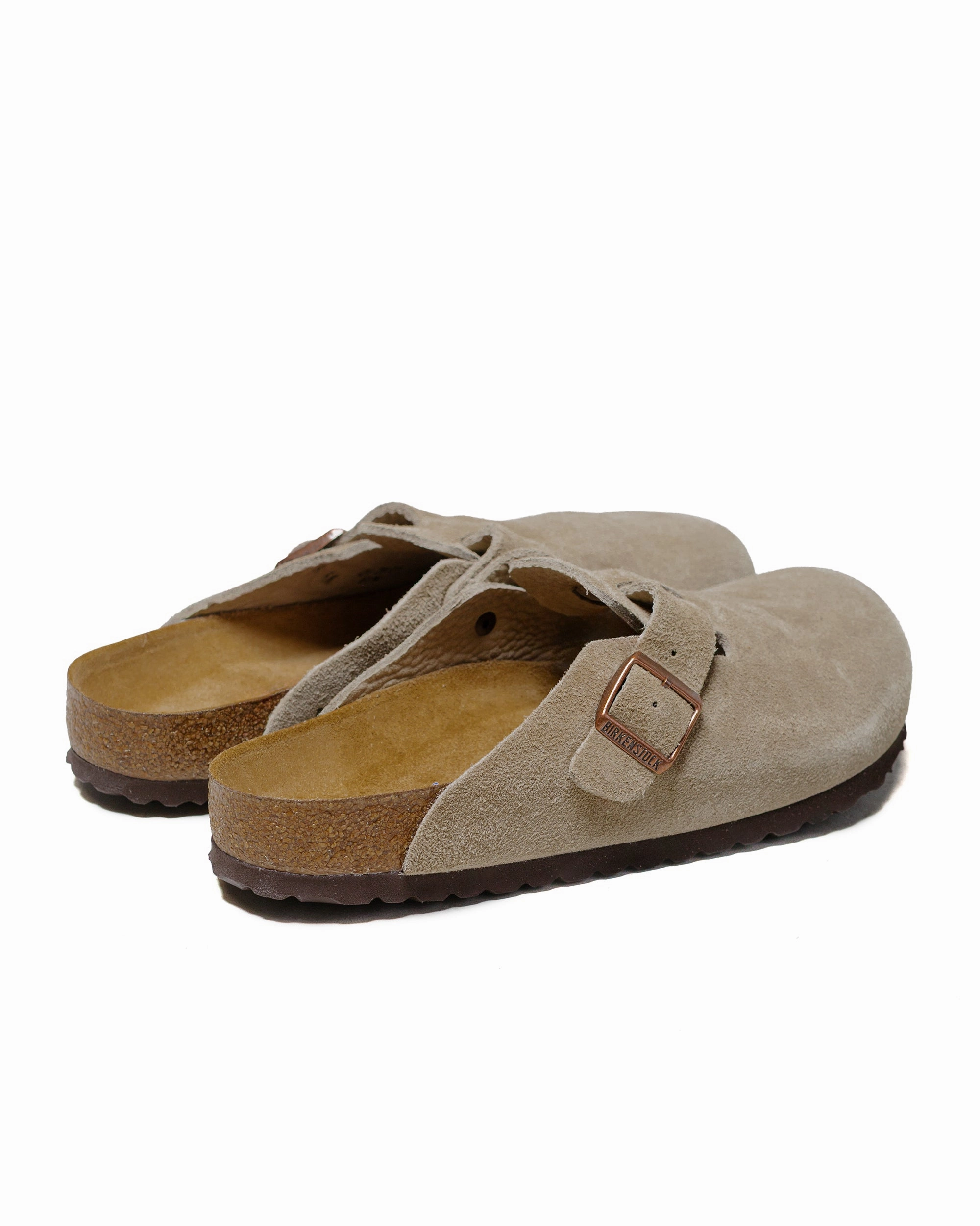 Stable Birkenstock Boston Taupe Suede