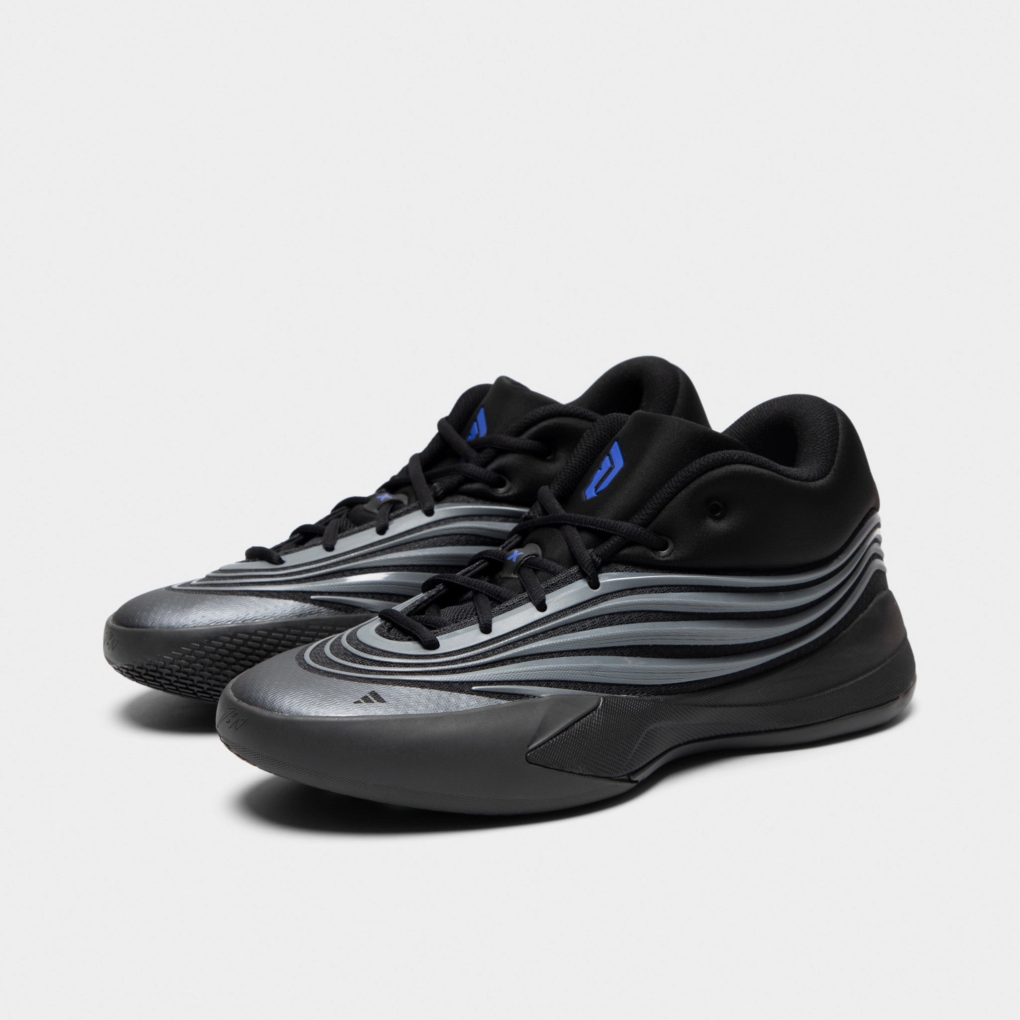 adidas Dame X Black / Iron Mountain - Lucky Blue Balanced Foam Core Impact Zone Support