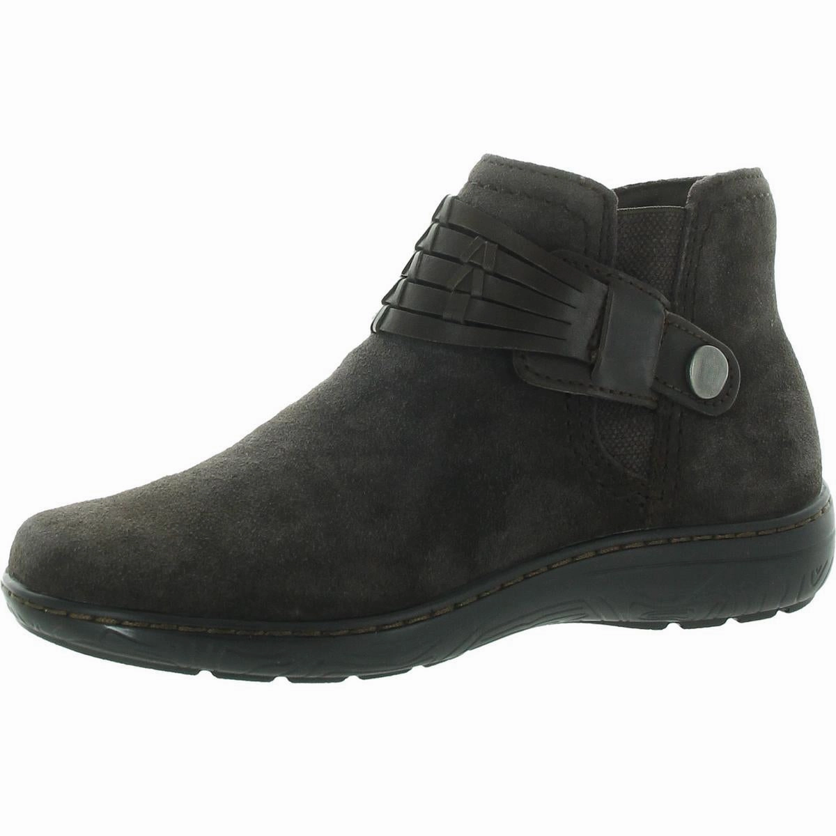 Womens Zipper Leather Booties Mountain Side