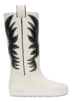 Seamless Comfort Morning Walk Bally Chambery 6302936 Women's White Leather Knee-High Boot