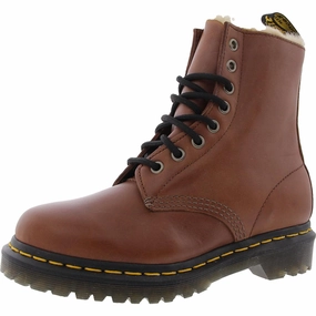 Serena Womens Leather Lace Up Combat Boots Travel Essential Warm Core