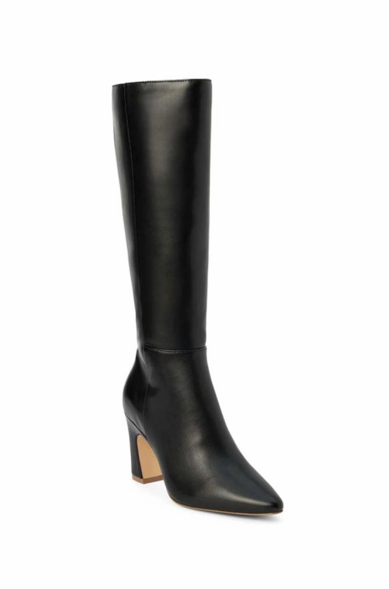 Willow Knee-High Boots In Black Minimalist Look Stable Fit