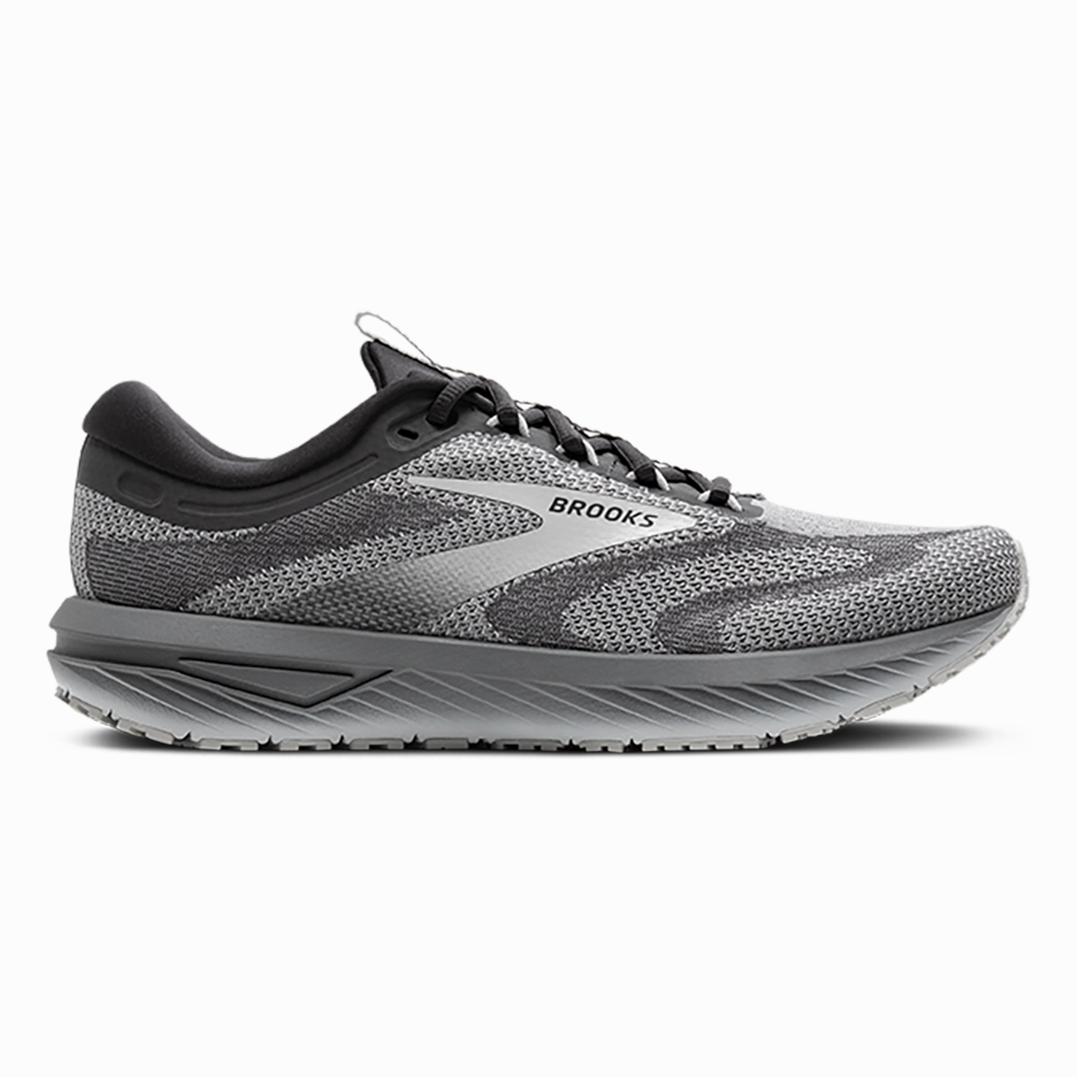 Brooks Revel 7 running in the snow shoes forest - climate shoes