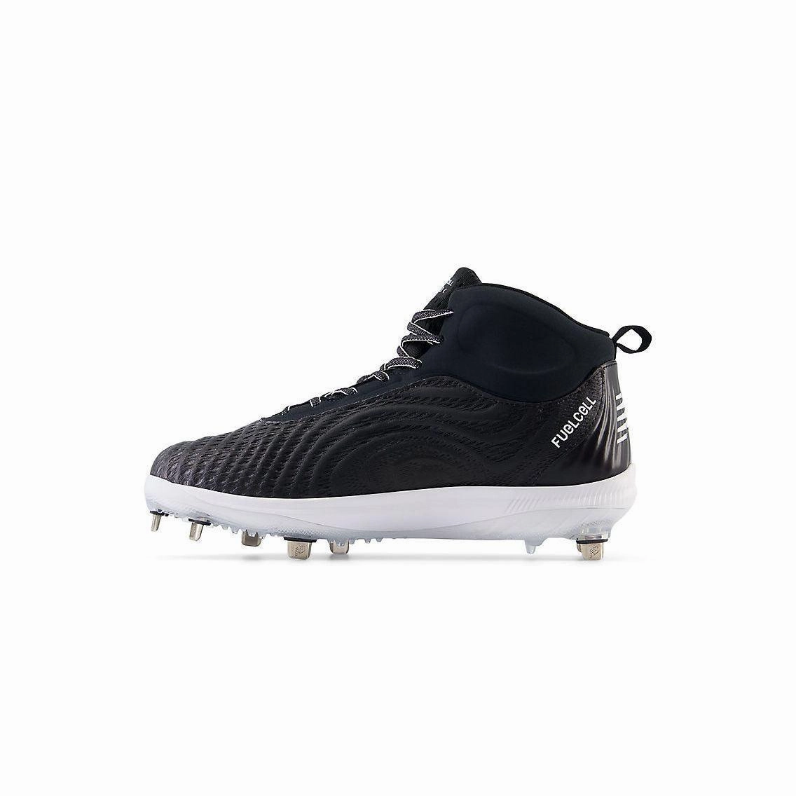 mud running gear trail running footwear New Balance Men's FuelCell 4040 V7 Mid-Metal Baseball Cleats - Black / Optic White - M4040BK7