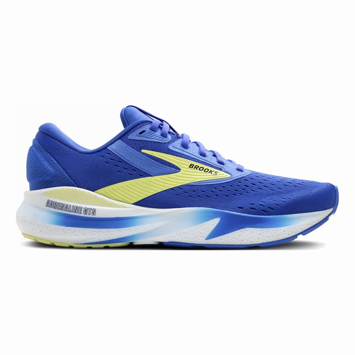 Brooks Adrenaline GTS 24 Cobalt - Neo Yellow - Peacoat bright - colors sprint running shoes