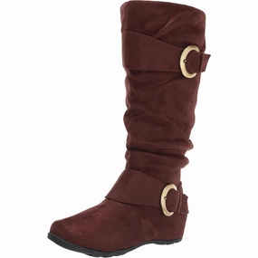 Jester Womens Zipper Faux Suede Knee-High Boots Impact Resistant Soft Sole