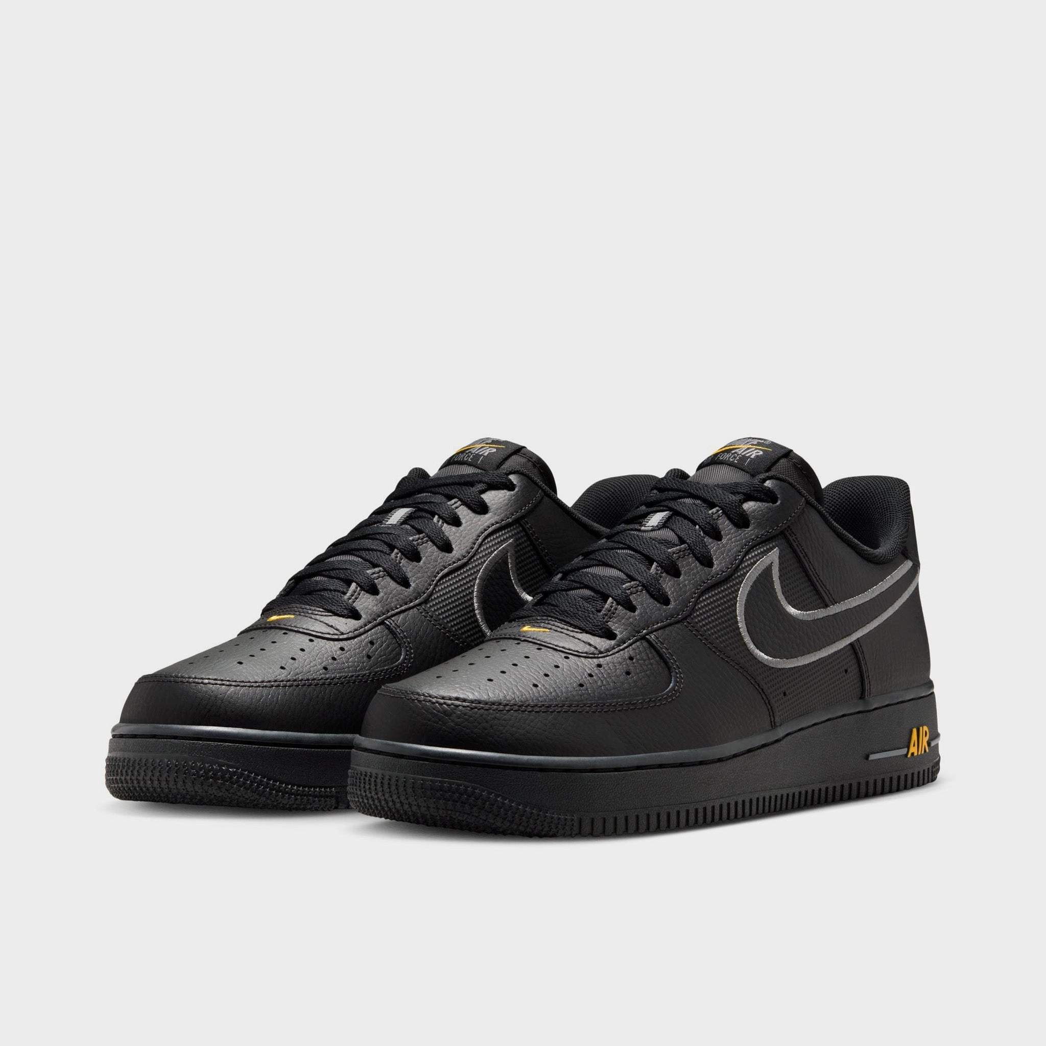 Air Flow Channels Classic Style Nike Air Force 1 '07 Black / Cool Grey - Sundial