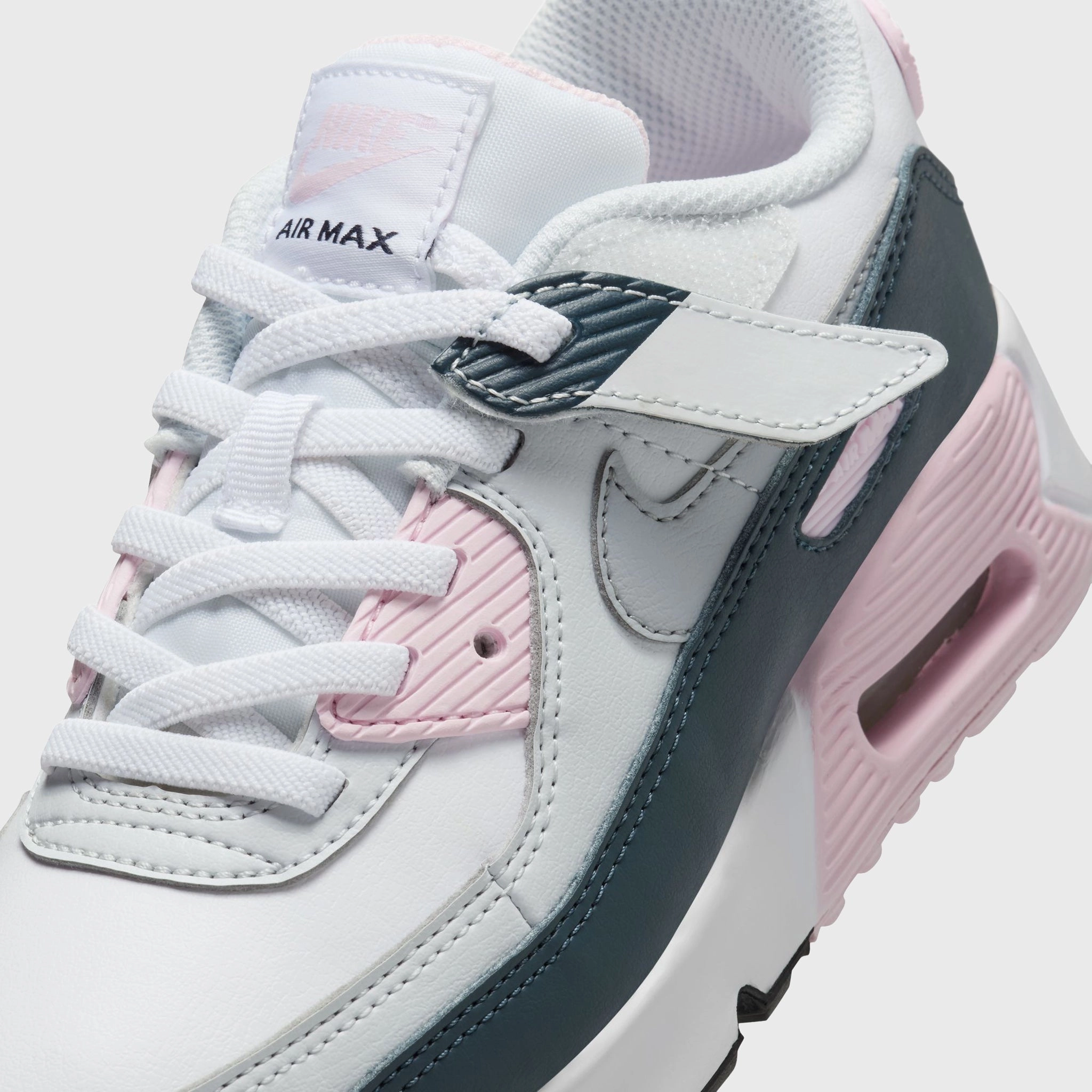 Slim Look No Slip Nike Air Max 90 EasyOn PS White / Wolf Grey - Pink Foam