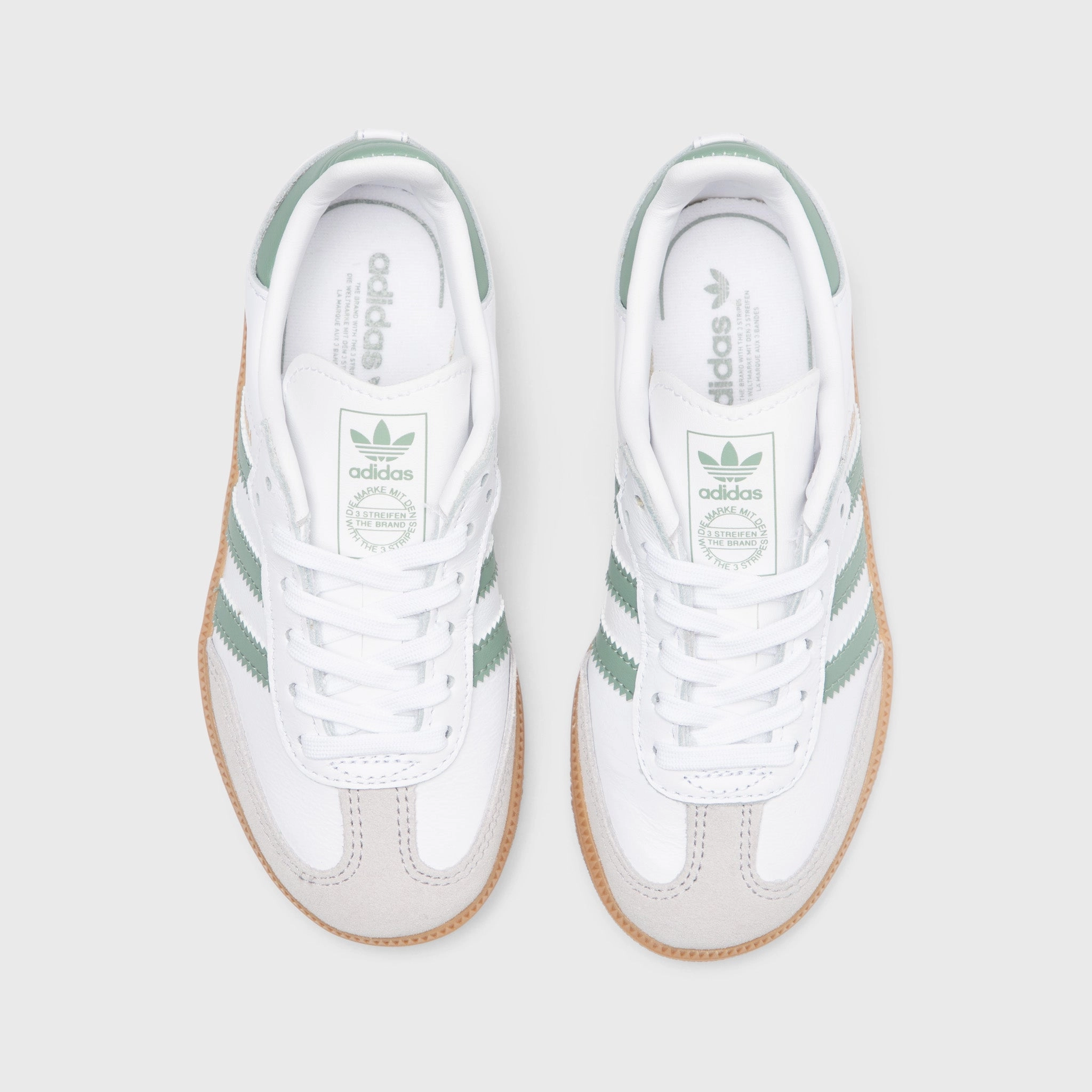 adidas Children's Samba OG Footwear White / Silver Green - Gum Path Stroll Smooth ride