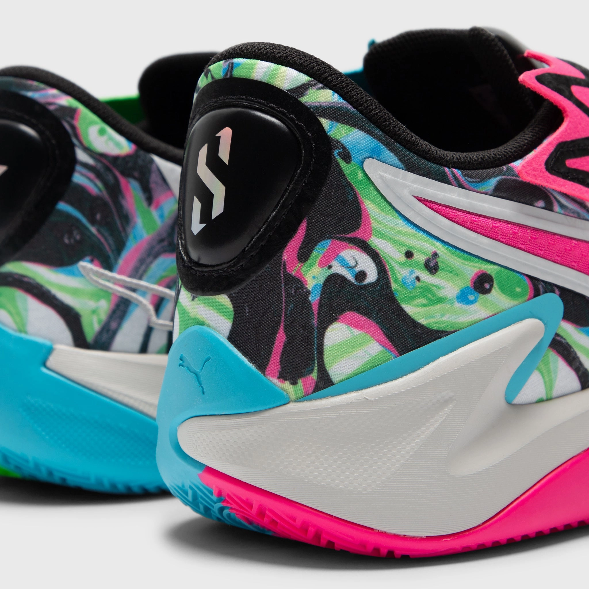 PUMA Scoot Zeros II Green / Black - Pink Reinforced Heel Collar